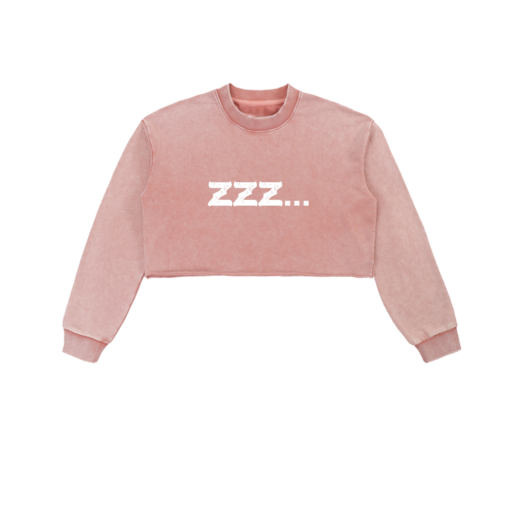 Homebody Friends Snow Washed Raw Edge Cropped Sweatshirt