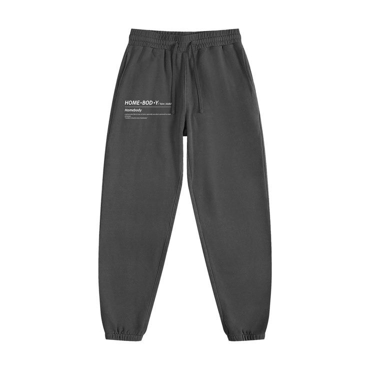 Black Homebody Friends Eco-friendly Enzyme Washed Sweatpants