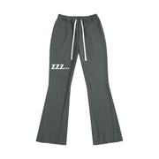 Gray ZZZ Flared Sweatpants