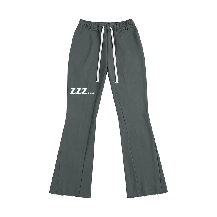 Gray ZZZ Flared Sweatpants
