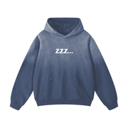 Grey Blue Homebody Friends Heavyweight Sunfade Oversized Hoodie