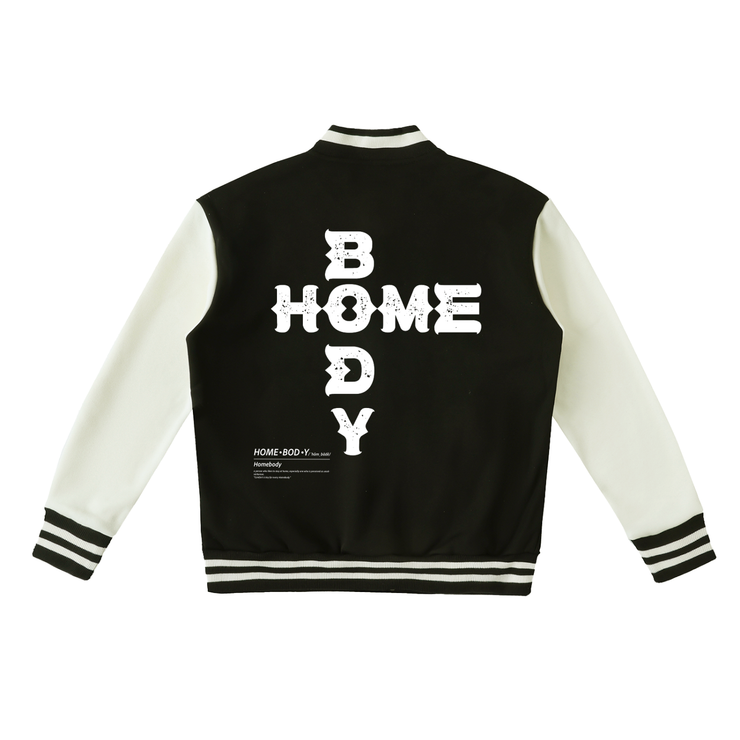 Homebody Friends Two-Tone Fleeced Varsity Jacket