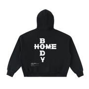 Homebody Friends Fleeced Full-Zip Boxy Hoodie