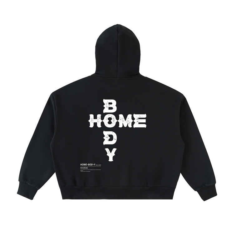 Homebody Friends Fleeced Full-Zip Boxy Hoodie