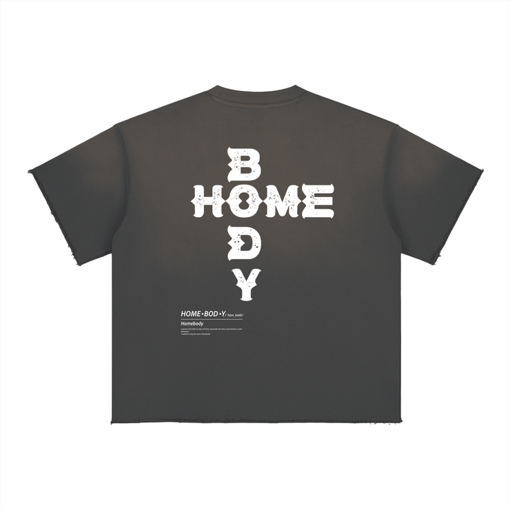 Homebody Friends Sun Fade Raw Edge T-Shirt
