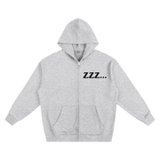 Flower Gray Homebody Friends Heavyweight Zip-up Hoodie
