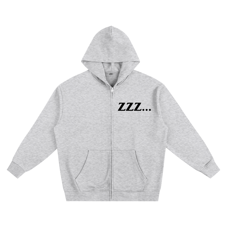 Flower Gray Homebody Friends Heavyweight Zip-up Hoodie