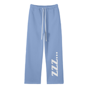 Medium Blue Homebody Friends Fleece Straight Leg Pants