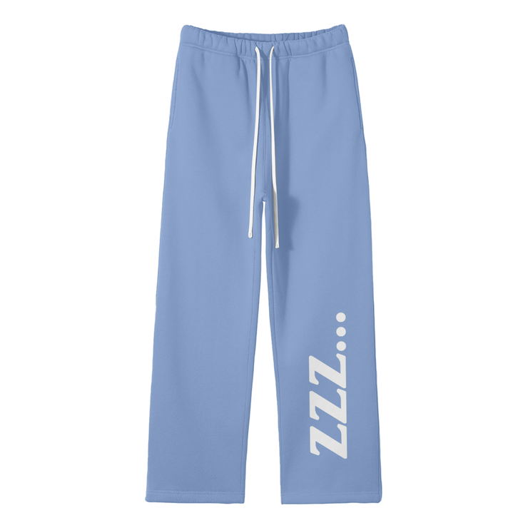 Medium Blue Homebody Friends Fleece Straight Leg Pants
