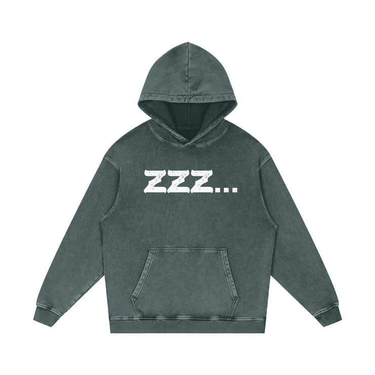 Acid Wash ZZZ Homebody Friends Oversize Hoodie
