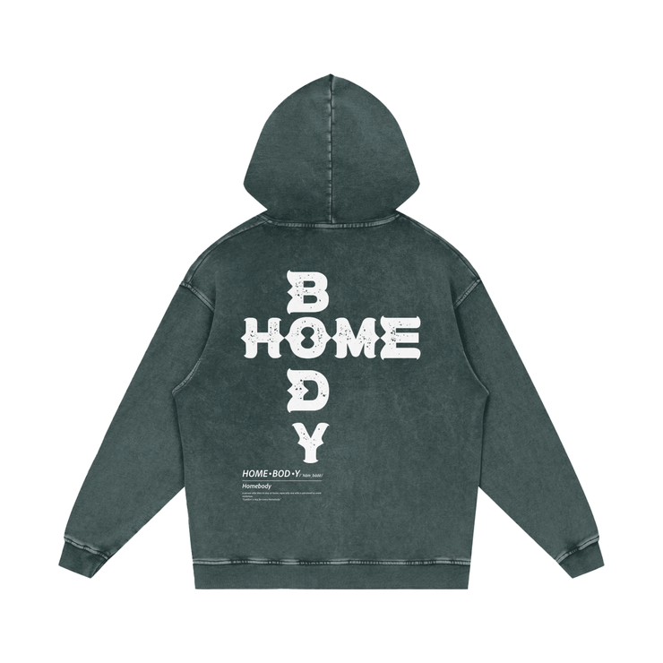 Acid Wash ZZZ Homebody Friends Oversize Hoodie