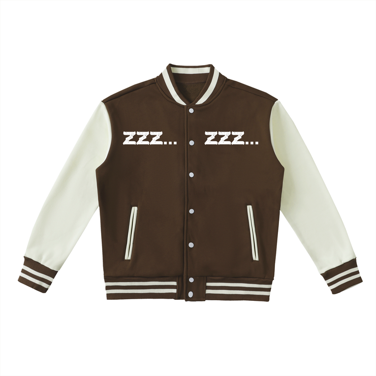 Homebody Friends Two-Tone Fleeced Varsity Jacket