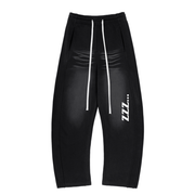 Black ZZZ Sunfade Curved Blade Sweatpants