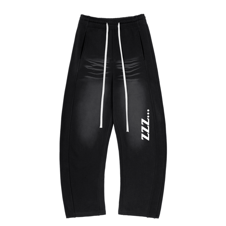 Black ZZZ Sunfade Curved Blade Sweatpants