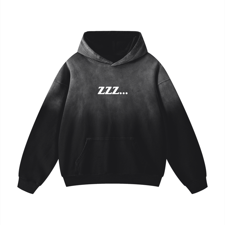 Black Heavyweight Sunfade Oversized Homebody Friends Hoodie