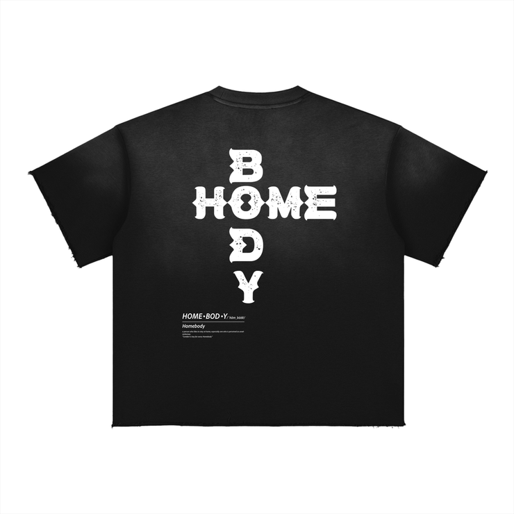 Homebody Friends Sun Fade Raw Edge T-Shirt