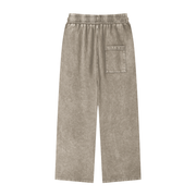 Stone Gray ZZZ Acid Wash Straight Leg Pants