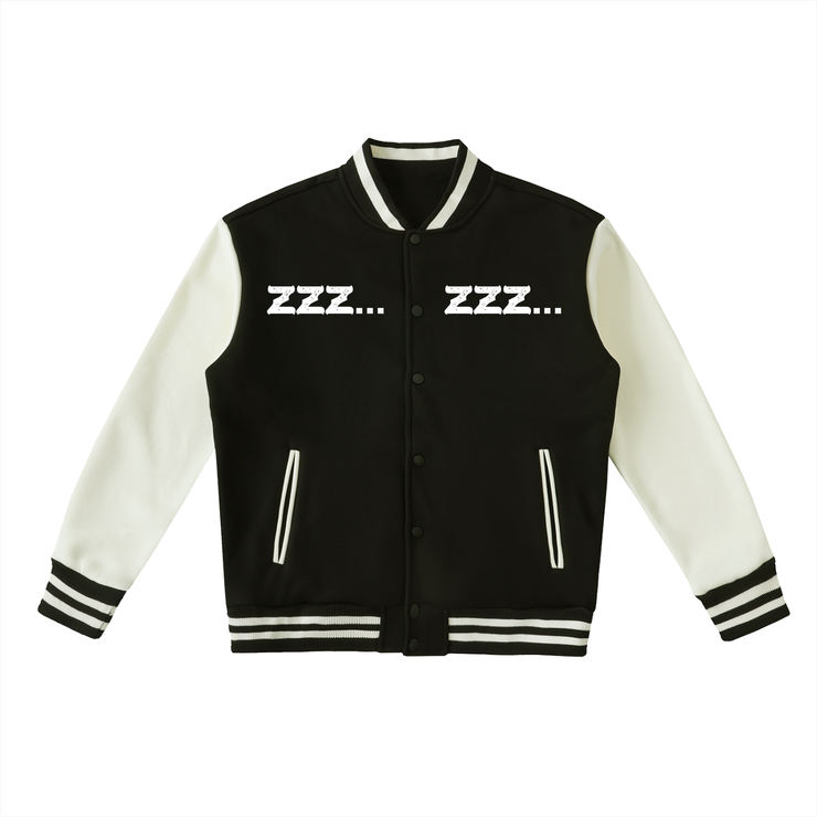 Homebody Friends Two-Tone Fleeced Varsity Jacket