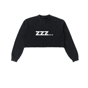 Homebody Friends Snow Washed Raw Edge Cropped Sweatshirt