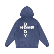 Dark Blue Acid Wash ZZZ Oversize Hoodie