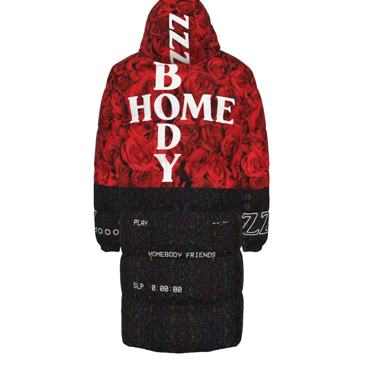 Homebody Friends Roses Unisex Long Down Jacket