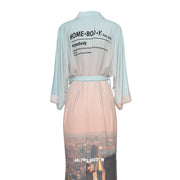 Manhattan Women's Homebody Satin Kimono Robe