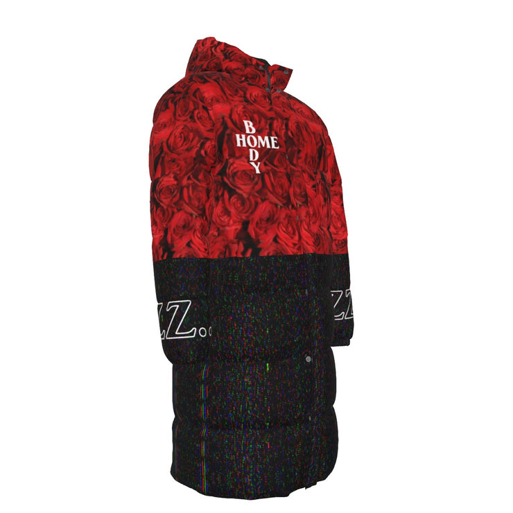 Homebody Friends Roses Unisex Long Down Jacket