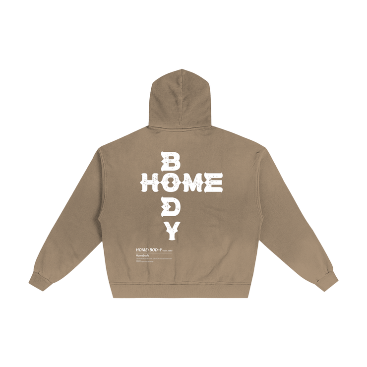 Hand-Frayed ZZZ Homebody Friends Sunfade Zip Hoodie