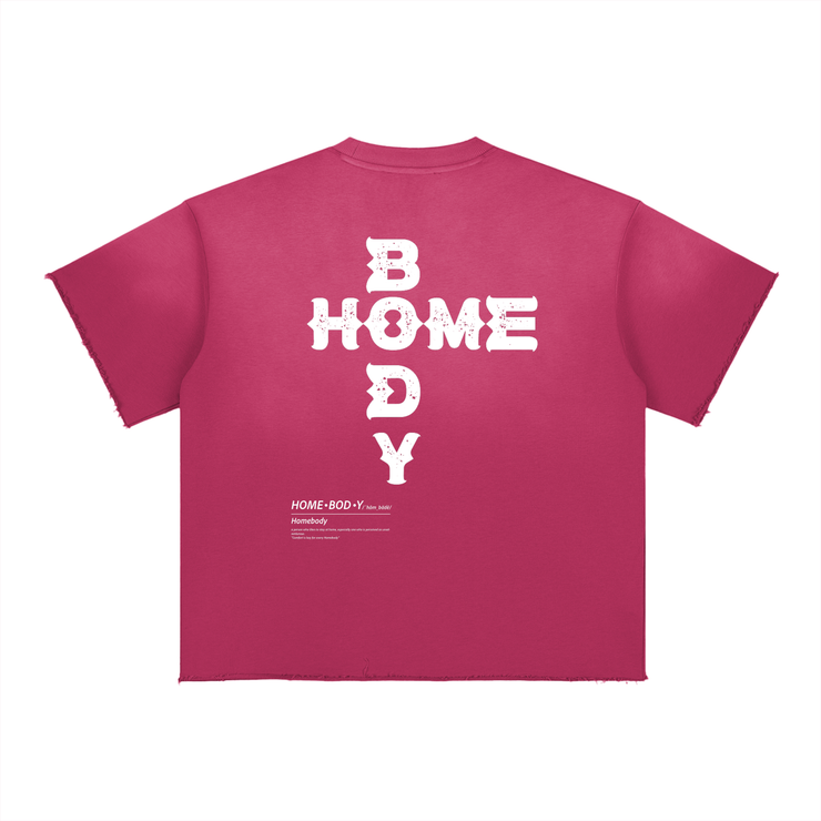 Homebody Friends Sun Fade Raw Edge T-Shirt