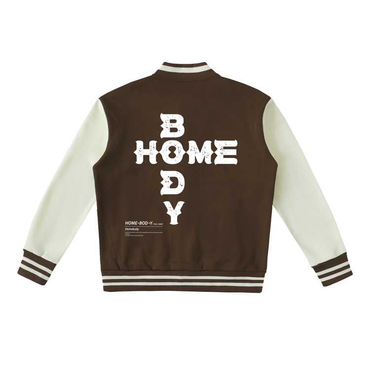 Homebody Friends Two-Tone Fleeced Varsity Jacket