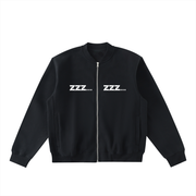 Homebody Friends Essential Zip-Up Fleeced Varsity Jacket
