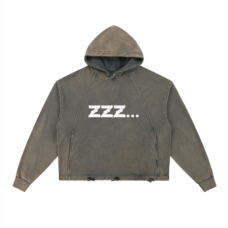 Homebody Friends Vintage Washed Frayed-Hem Hoodie