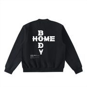 Homebody Friends Essential Zip-Up Fleeced Varsity Jacket