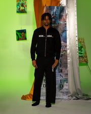 Homebody Friends Essential Zip-Up Fleeced Varsity Jacket