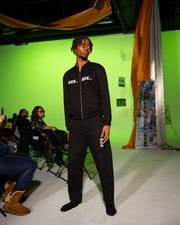 Homebody Friends Essential Zip-Up Fleeced Varsity Jacket