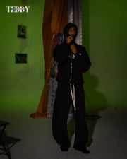 Homebody Friends Fleeced Full-Zip Boxy Hoodie