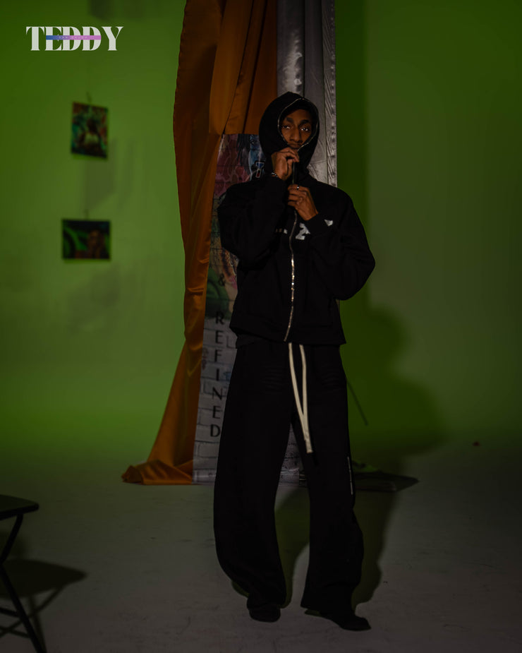 Homebody Friends Fleeced Full-Zip Boxy Hoodie