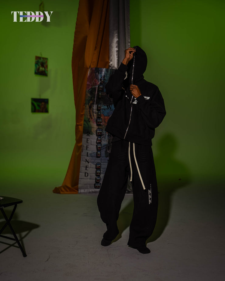 Homebody Friends Fleeced Full-Zip Boxy Hoodie