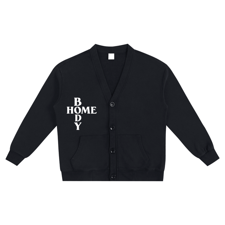 Black Homebody Friends Snow Washed Cardigan