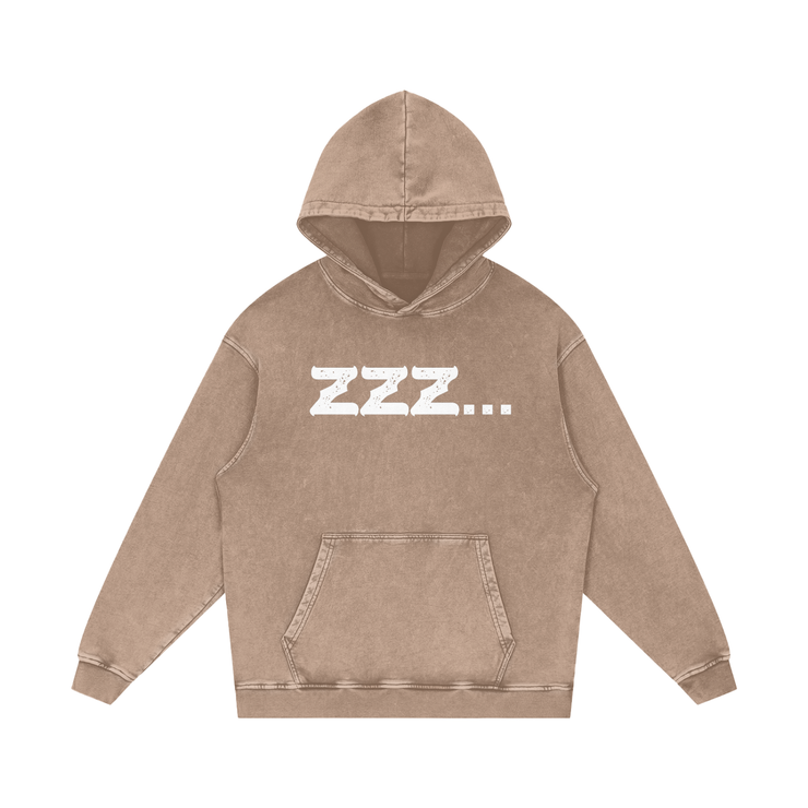 Acid Wash ZZZ Homebody Friends Oversize Hoodie