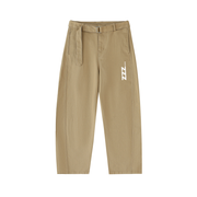 Homebody Friends Twisted-Seam Belted Curved-Blade Pants