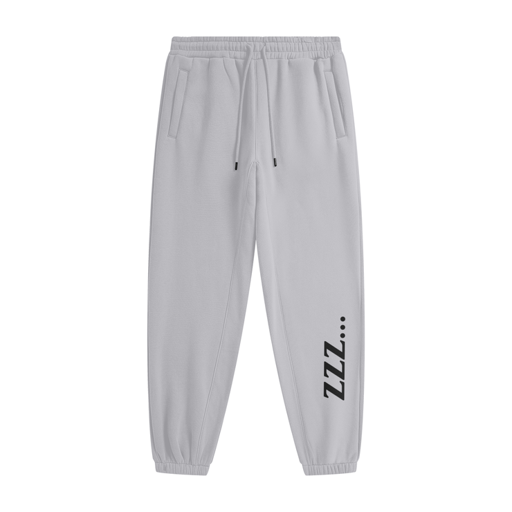 Flower Gray Fleece Joggers