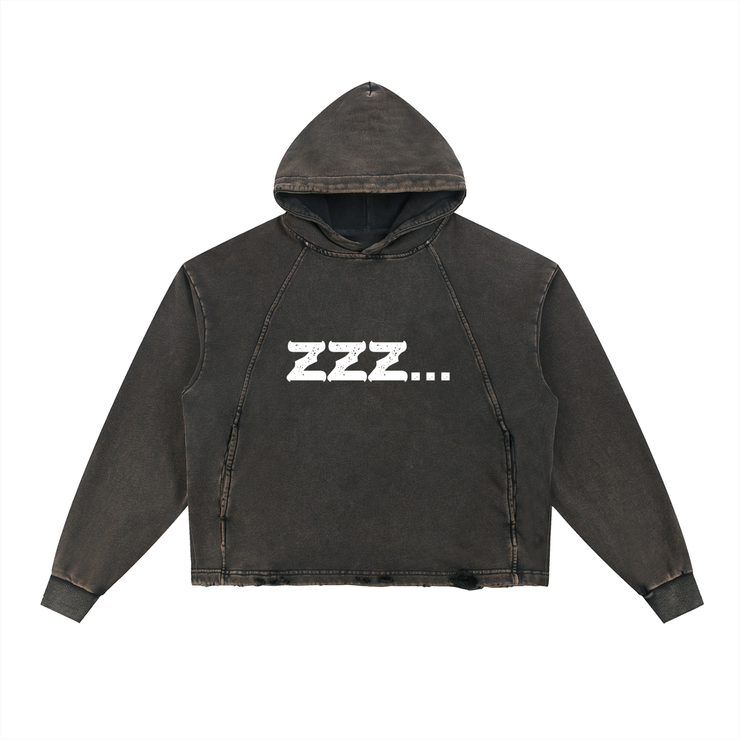 Homebody Friends Vintage Washed Frayed-Hem Hoodie