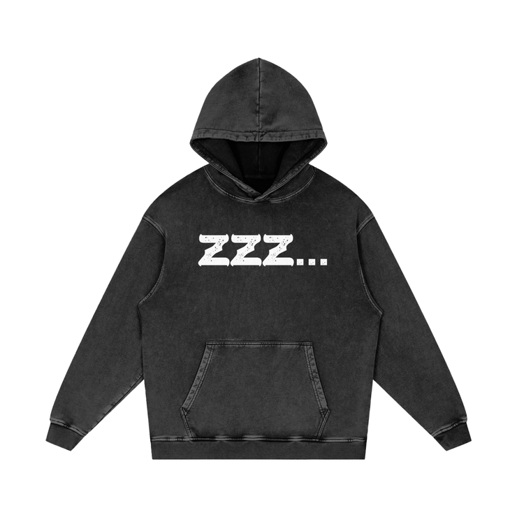Acid Wash ZZZ Homebody Friends Oversize Hoodie