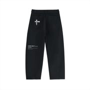 Homebody Friends Twisted-Seam Belted Curved-Blade Pants