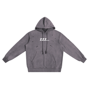 Dark Gray Homebody Friends Heavyweight Pure Cotton Hand-Frayed Monkey Washed Hoodie