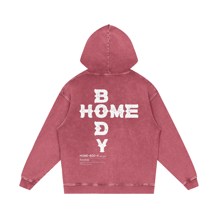Acid Wash ZZZ Homebody Friends Oversize Hoodie