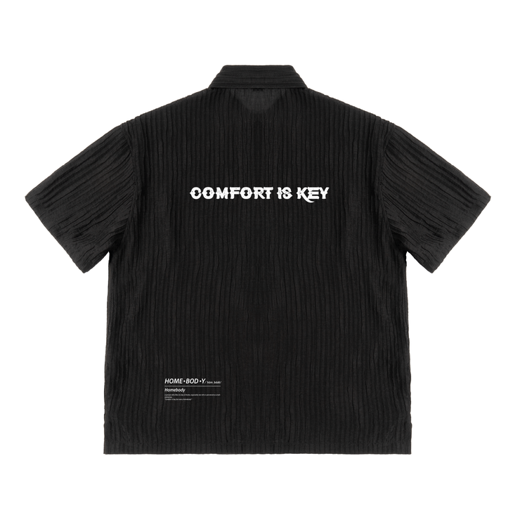 Tencel Jacquard Homebody Friends "Comfort Is Key" Shirt
