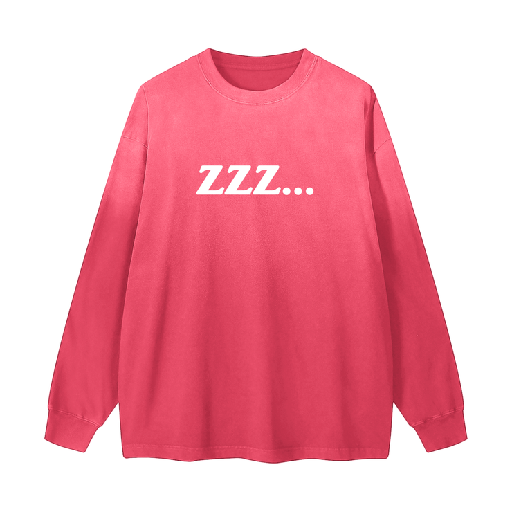 Pink Gradient Homebody Friends Vintage Washed Long Sleeve Tee
