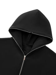 Homebody Friends Fleeced Full-Zip Boxy Hoodie